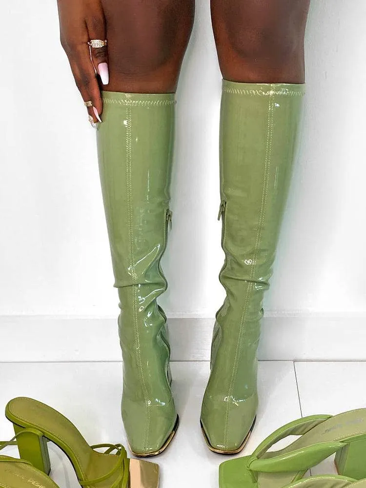 Adidas Soccer Shoes Copa Mundial Solid Color High Heeled PU Leather Boots