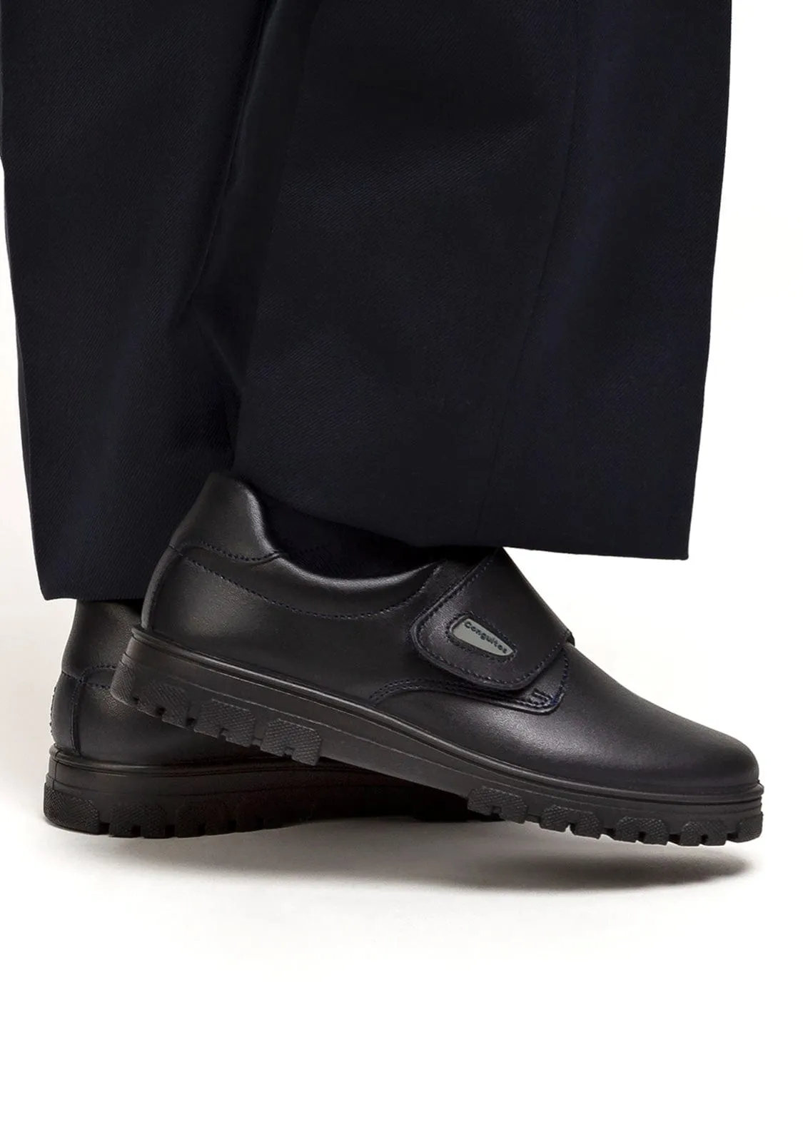 Best Asics Running Shoes For Back Pain Boy's Navy Lug Sole Washable Leather School Shoes