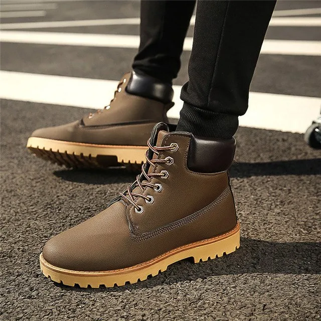 Brand Men's Boots Military boot Chukka Ankle Bot Desert High Top Army Male Causal Shoes Safety Combat Men Motocycle Boots Adidas Footy Shoes