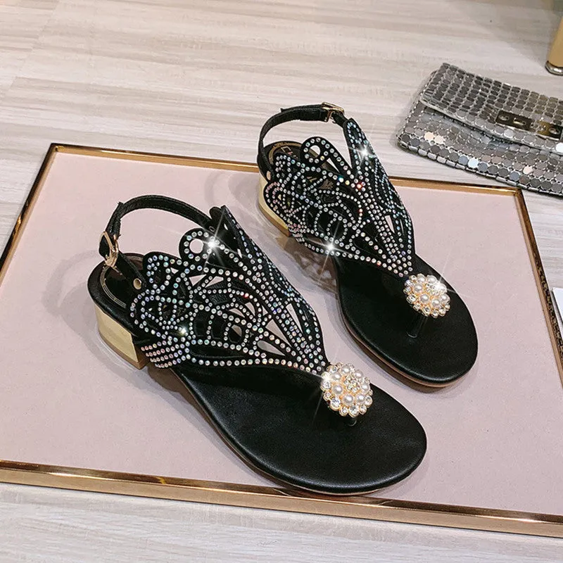 Asics Tennis Shoes Sizing Summer women's sandals Bohemian fashion shoes middle heel and flat bottom clip toe casual women's shoes beach shoes