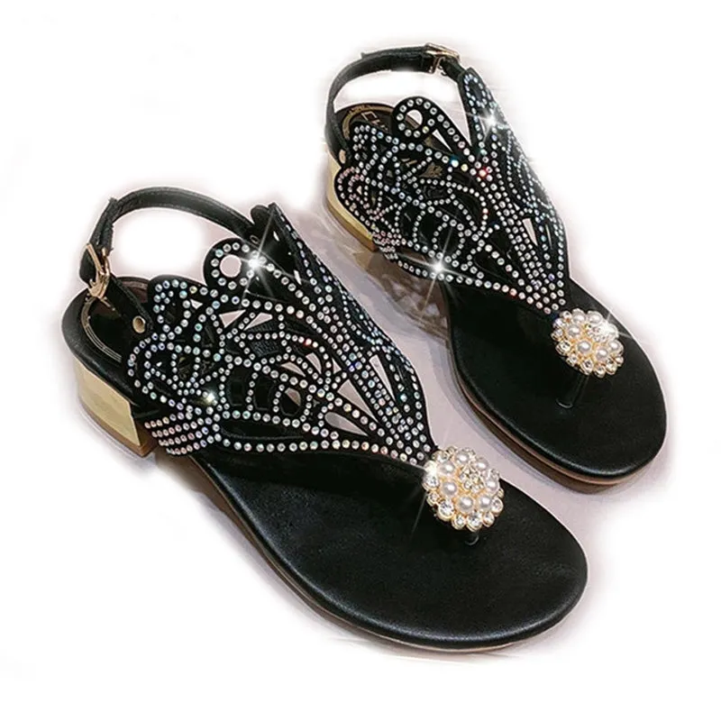 Asics Gt-xpress Running Shoes Summer women's sandals Bohemian fashion shoes middle heel and flat bottom clip toe casual women's shoes beach shoes