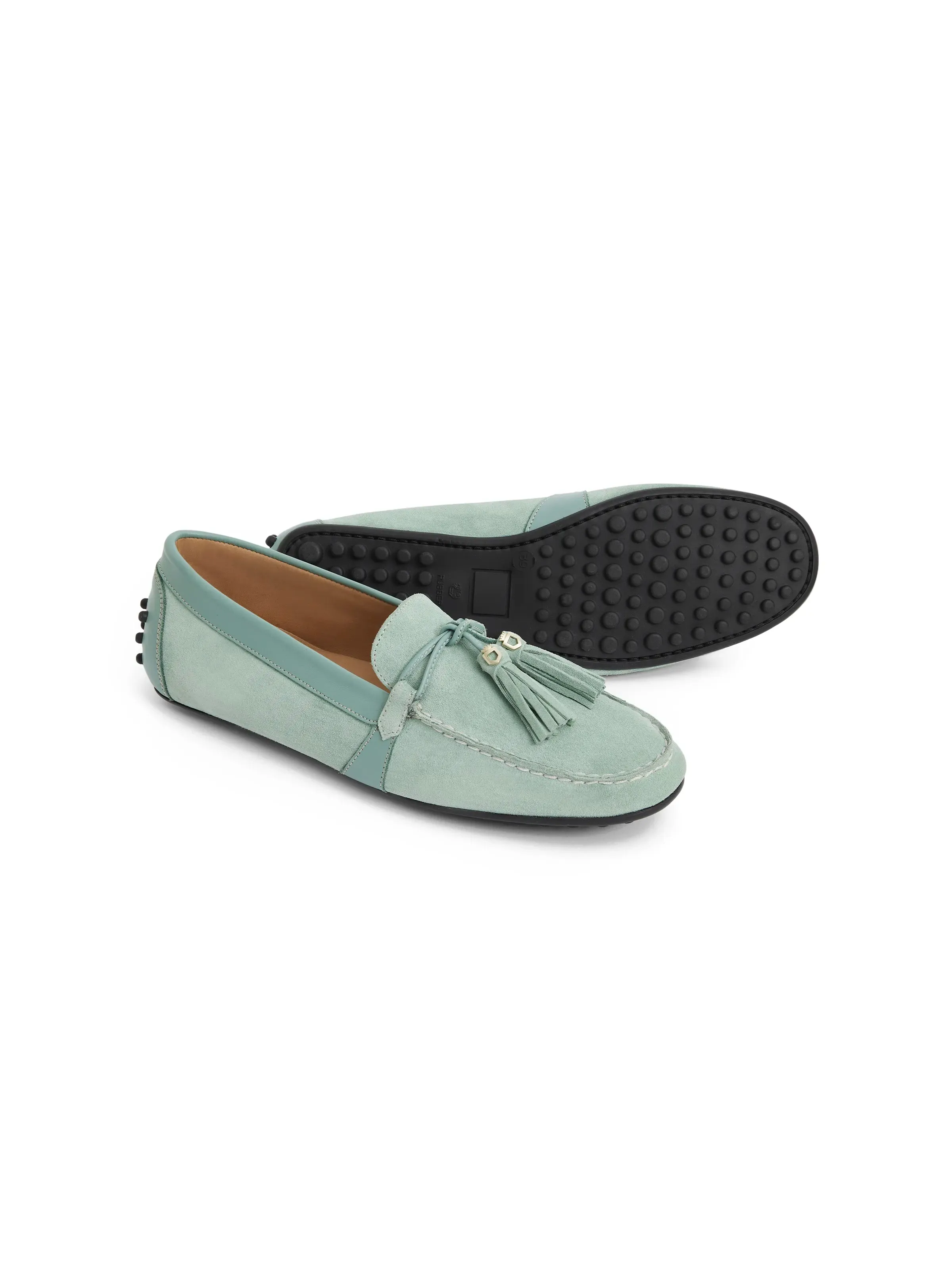 Rutland - Mint Suede Bar Loafers
