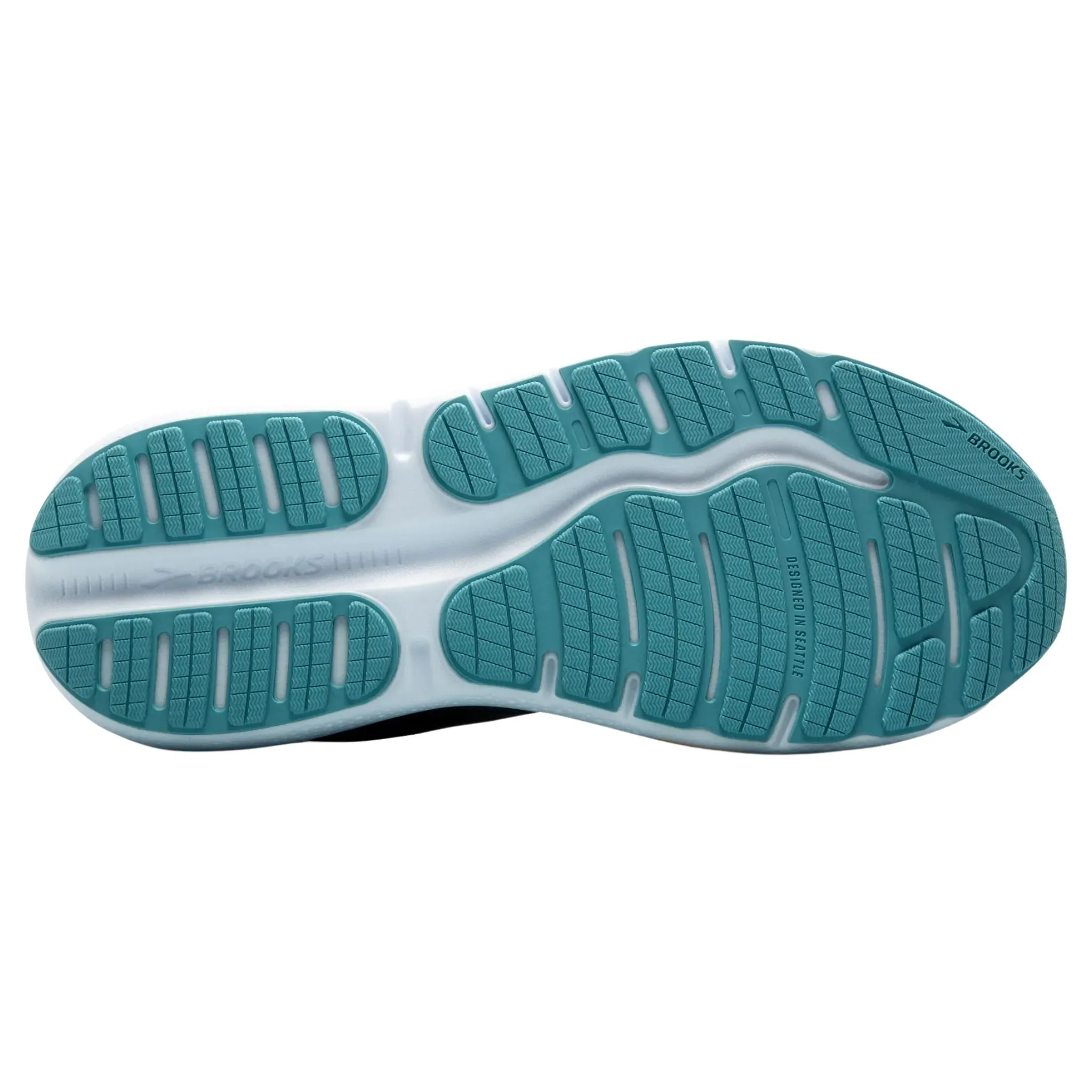 Asics Wrestling Shoes Size 9 Brooks Men's 110431 431 Ghost Max 2  Moroccan Blue Aqua Orange Pop Cushion Neutral Running Shoes