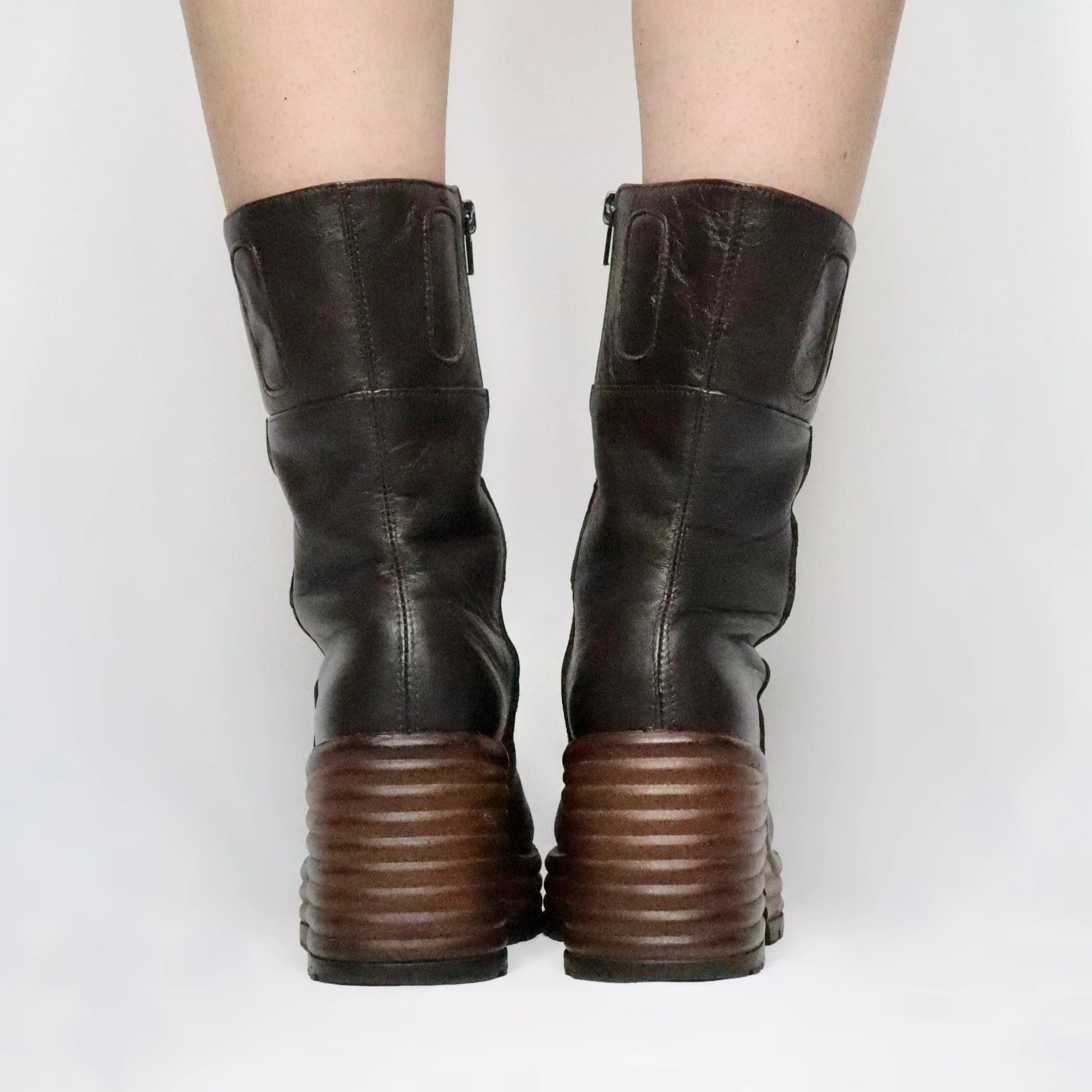 Adidas Golf Shoes Size 15 Brown Platform Boots(7 US)