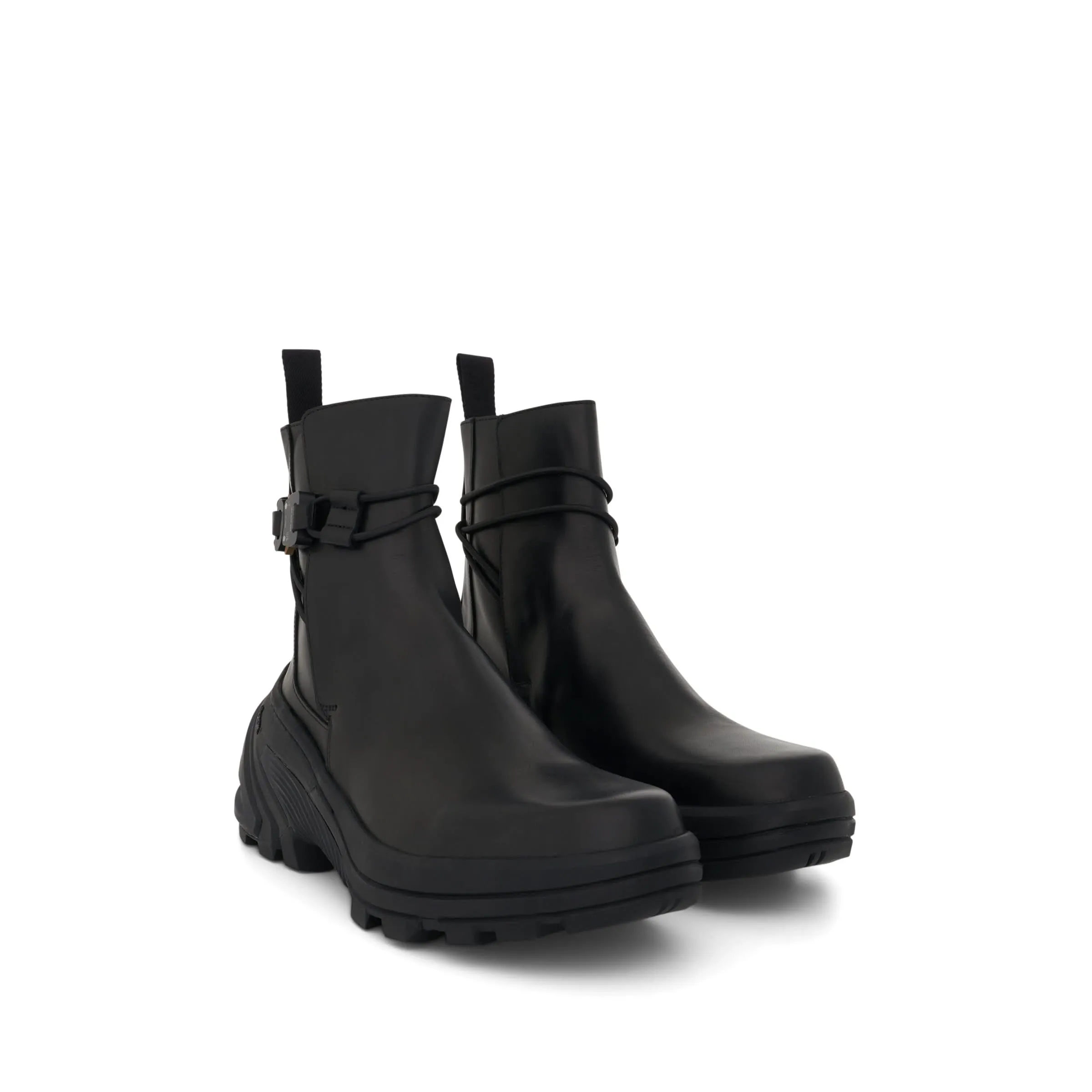 Buckle Chelsea Boot in Black Oil Slip Resistant Boots