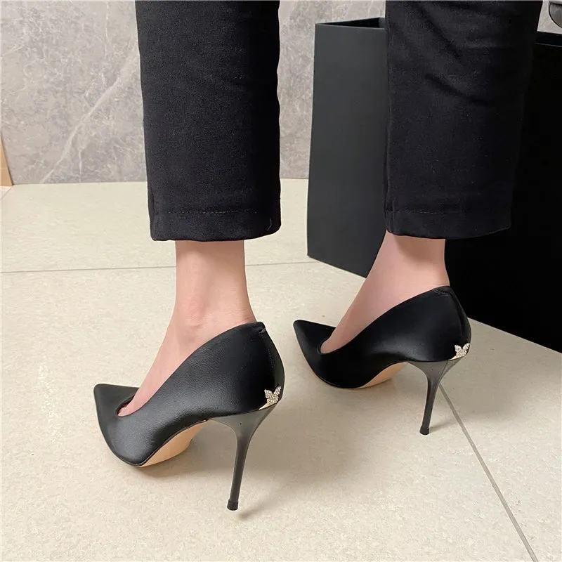 Butterfly French Style Stiletto Heel Tennis Court Shoes Asics