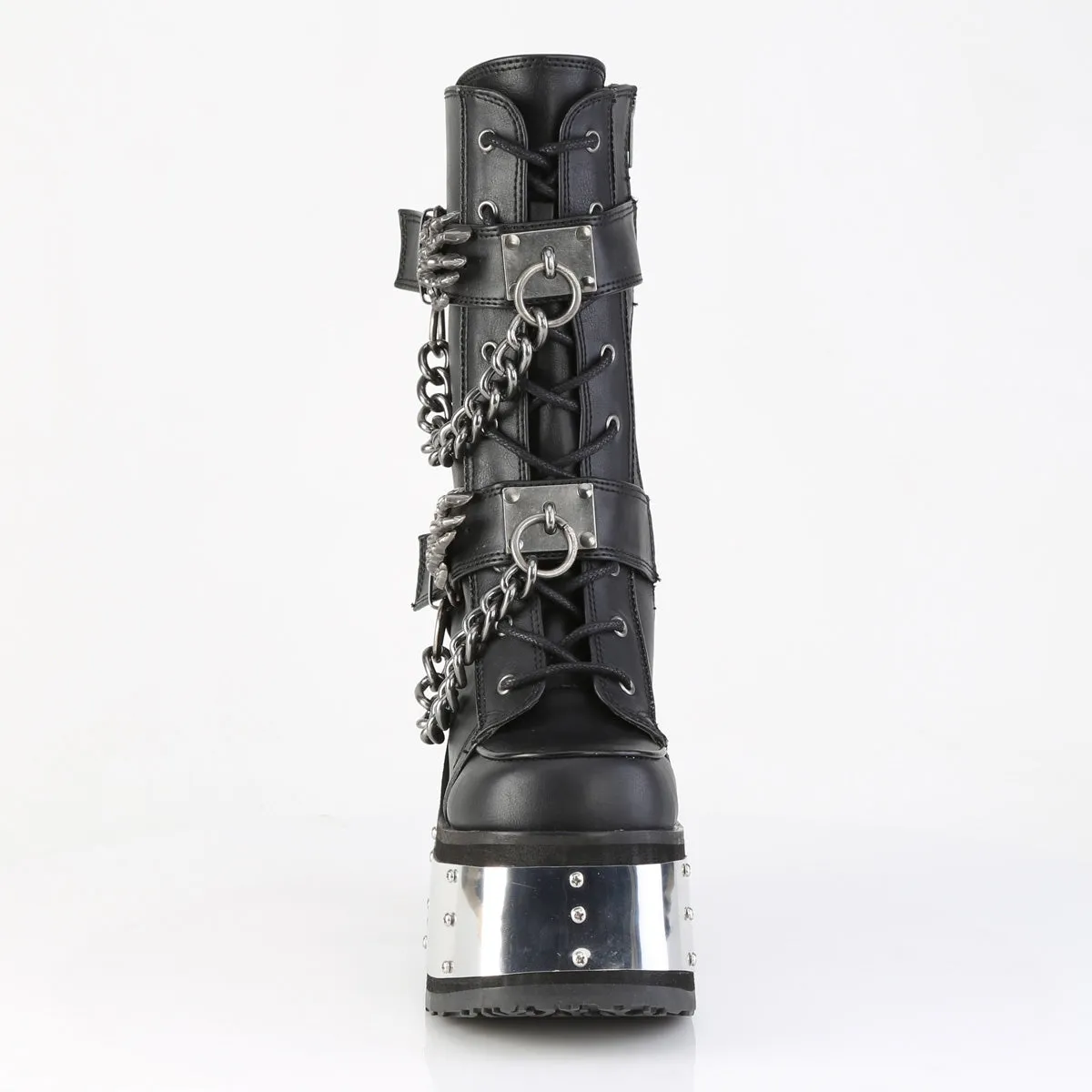 CAMEL-120 DemoniaCult Black Vegan Leather Sexy Women's Ankle Boots (Alternative Footwear) Adidas Triple Cheer Shoes