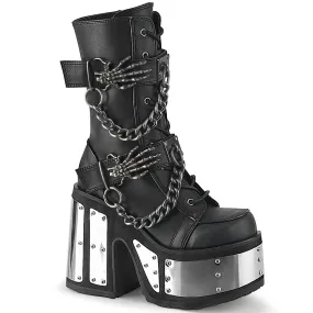 CAMEL-120 DemoniaCult Black Vegan Leather Sexy Women's Ankle Boots (Alternative Footwear) Adidas Winter Golf Shoes