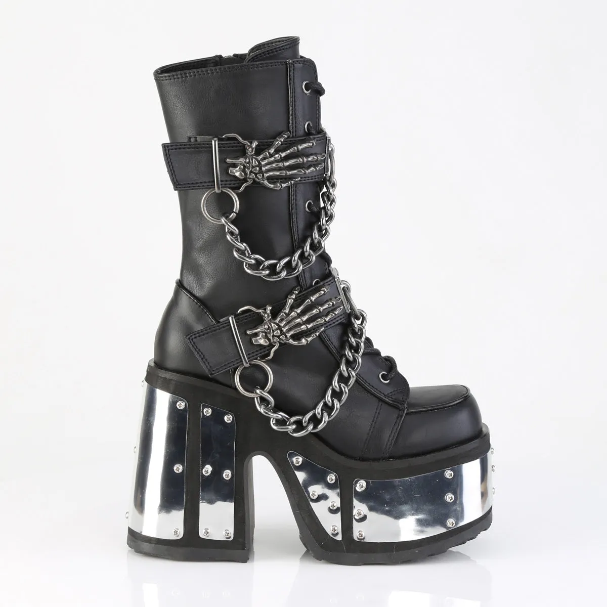 Adidas Shoes Size 16 CAMEL-120 DemoniaCult Black Vegan Leather Sexy Women's Ankle Boots (Alternative Footwear)