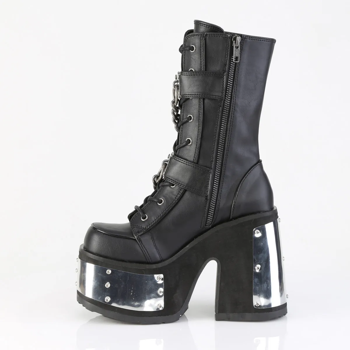 CAMEL-120 DemoniaCult Black Vegan Leather Sexy Women's Ankle Boots (Alternative Footwear) Adidas Shoes Online Store