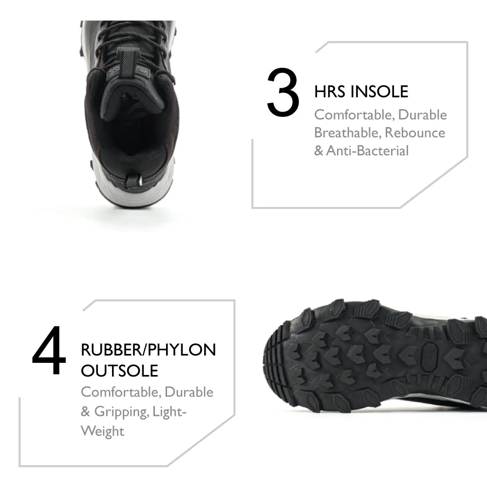 camel active High Cut Microfiber Boots Men Dark Coffee GRAZOR-882450-WA1SV-35 Carpenter Boots