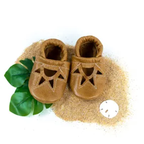 Caramel SUNRISE Shoes Baby and Toddler Leather Knee Heel Boots