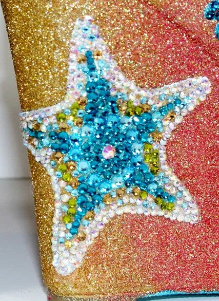 Arch Support Asics Shoes Wedge Wedding Shoes: Custom Ombre Peep Toe Beach Shoe