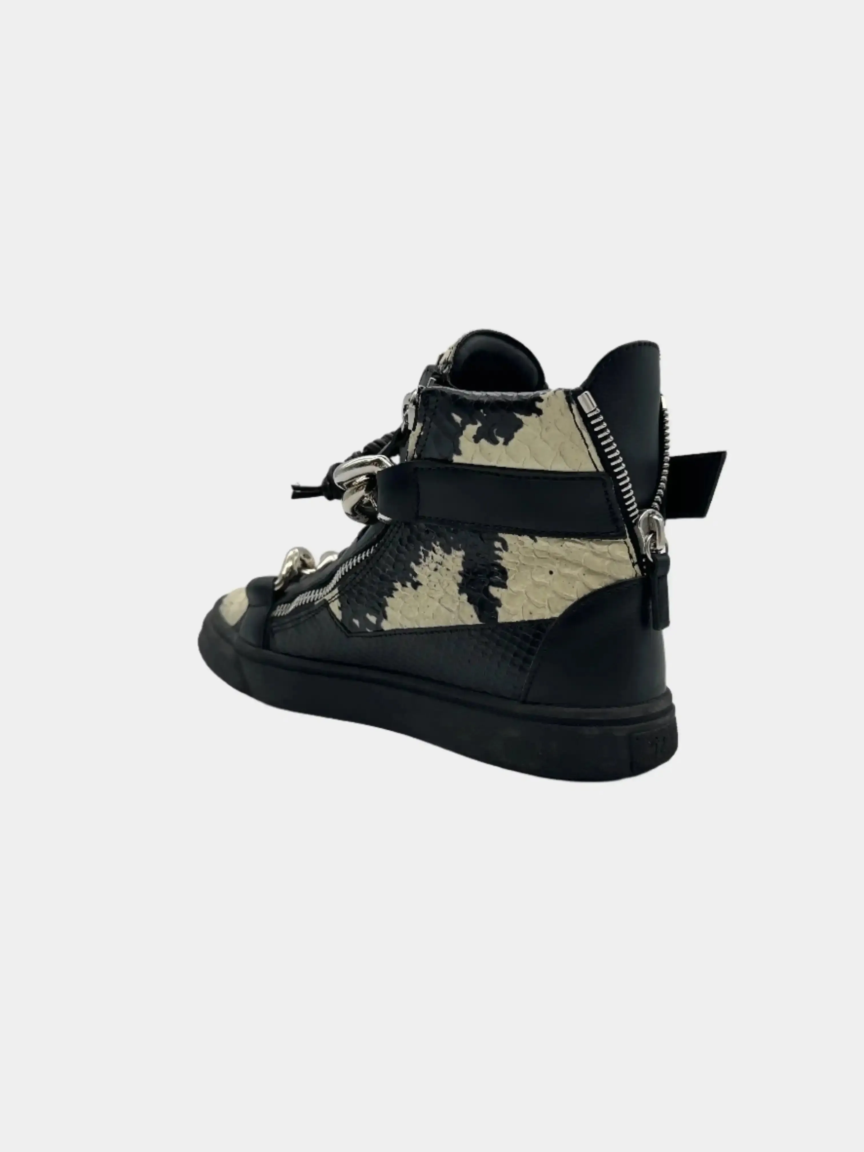 Cavalry Boots Chain Snake Sneakers