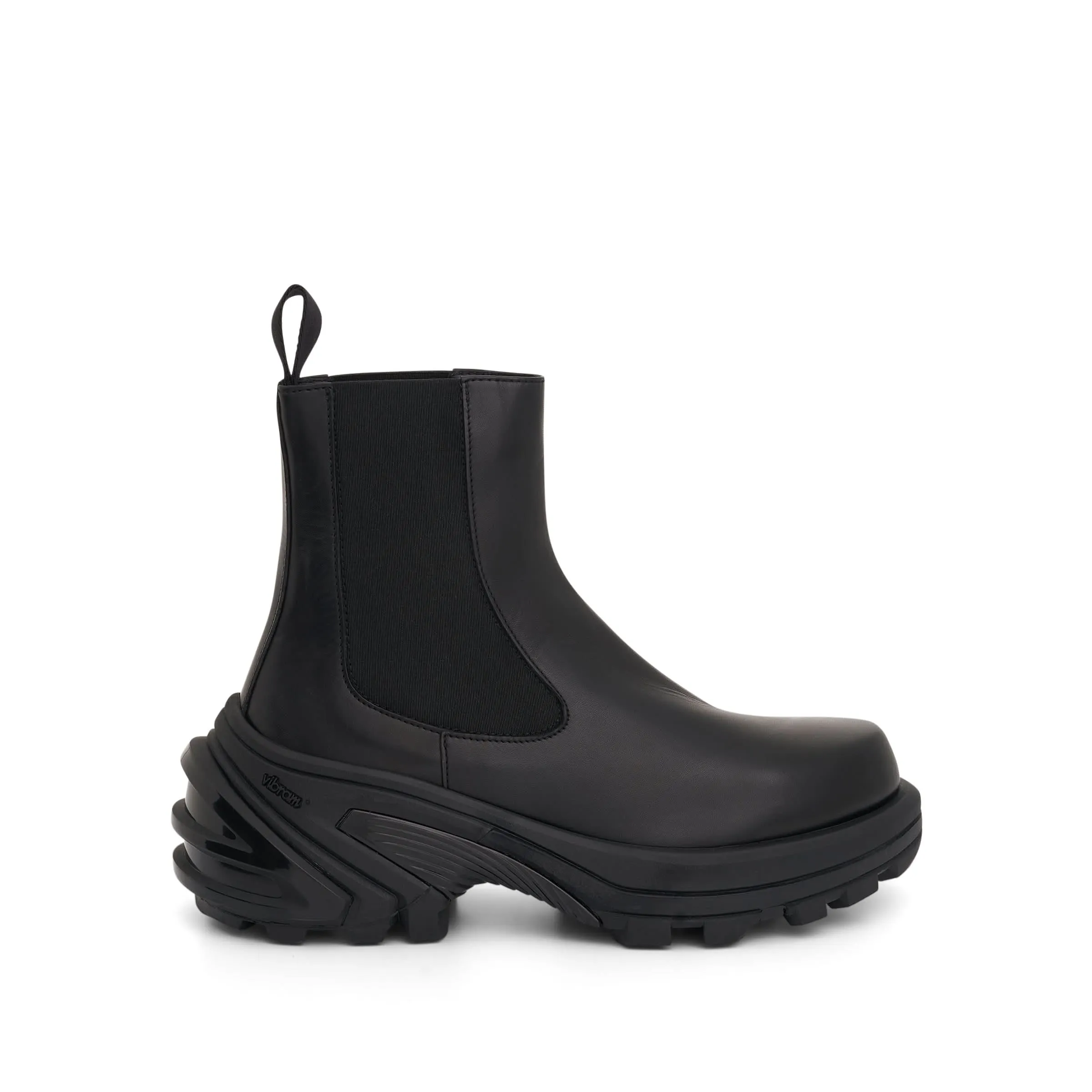 Flower Cowboy Boots Chelsea Boot with Removable Sole in Black