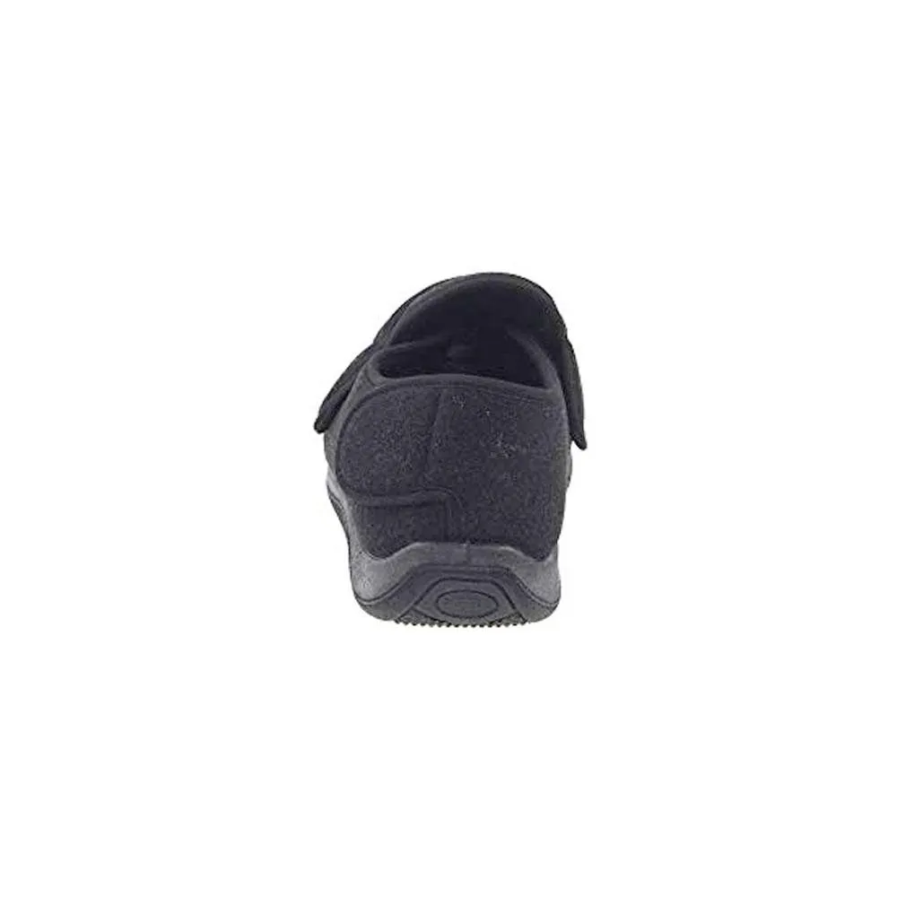 Foamtreads Physician Extra Wide Slipper Black (Women's) Scandinavian Felt Slippers