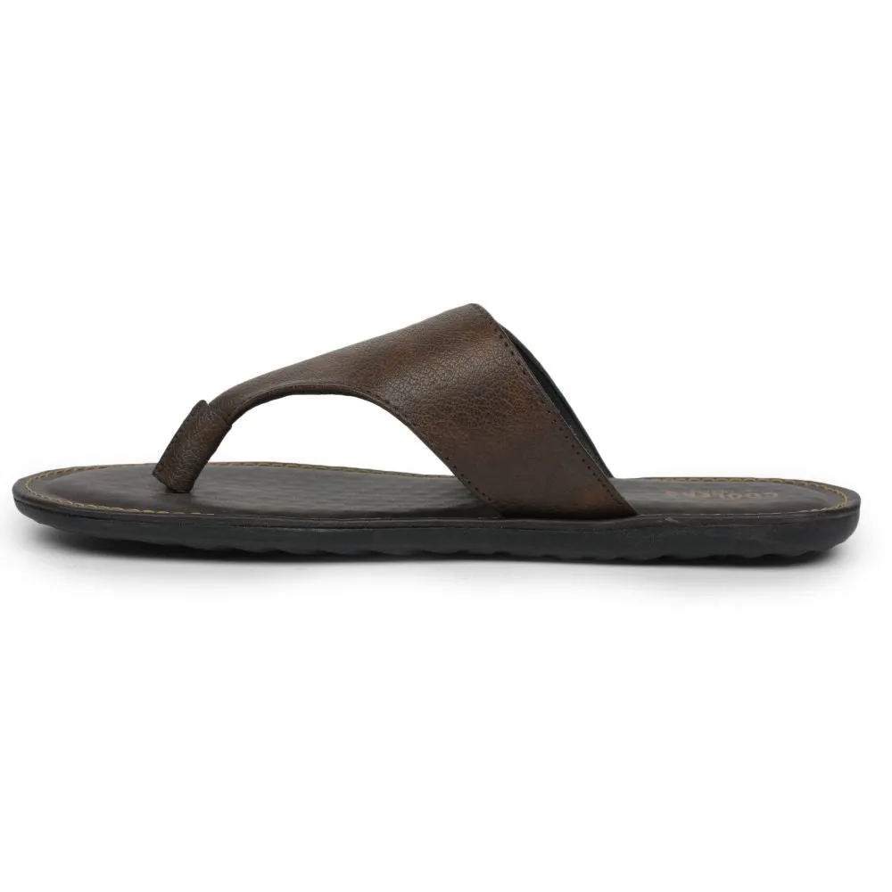 Slippers Tasman Maxi Curly Coolers Casual Brown Slippers For Men AVN-15 By Liberty