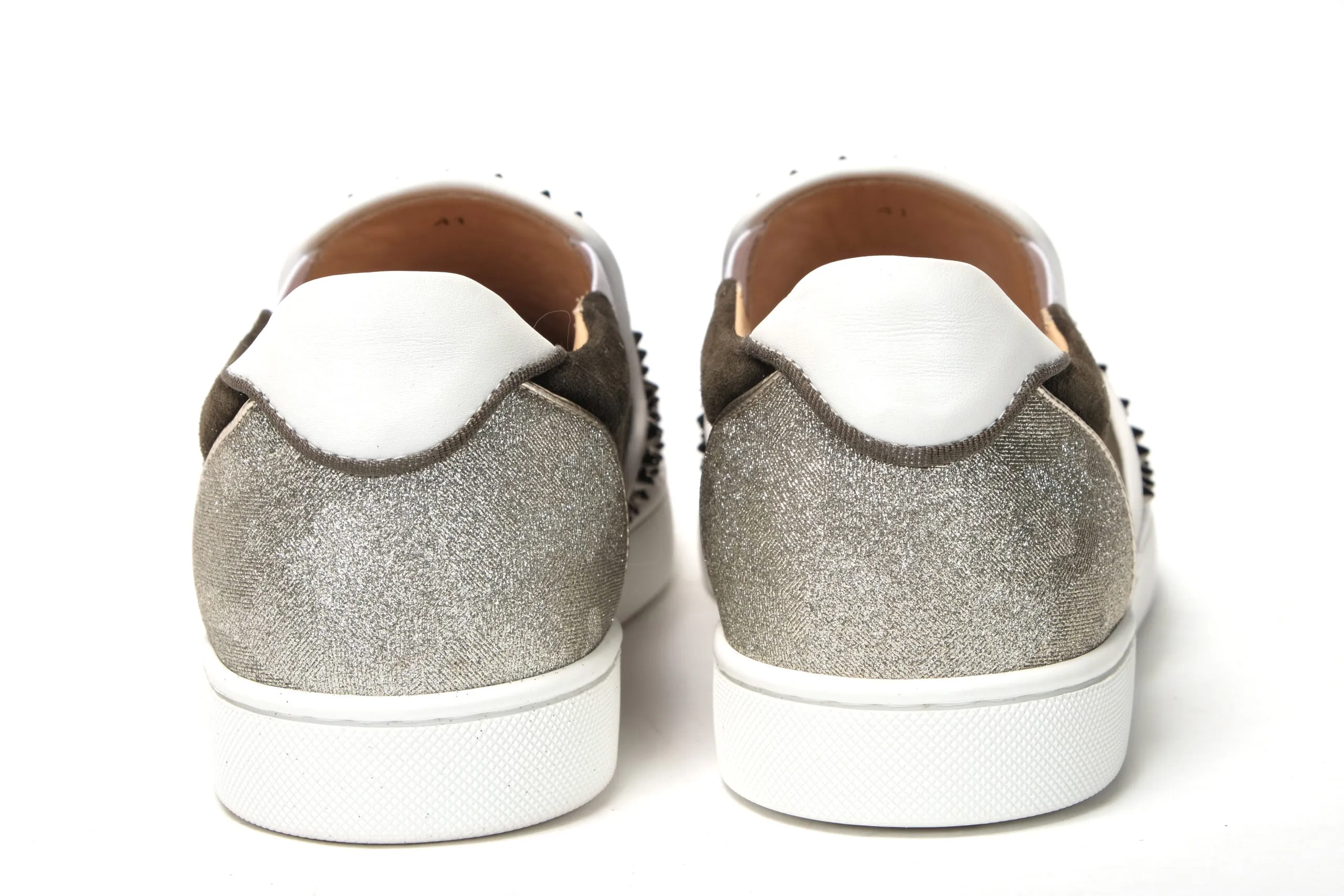 Chunky High Heeled Loafers Christian Louboutin Alpino Version Sailor Boat Orlato Spikes Flat Shoes