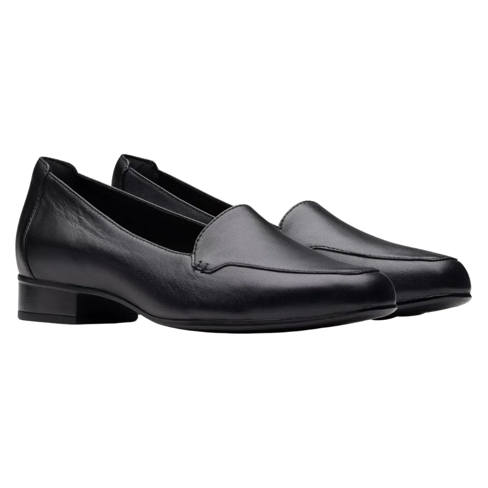 Penny Loafers Style Clarks Krystine Lily Black Leather Loafer (Women's)