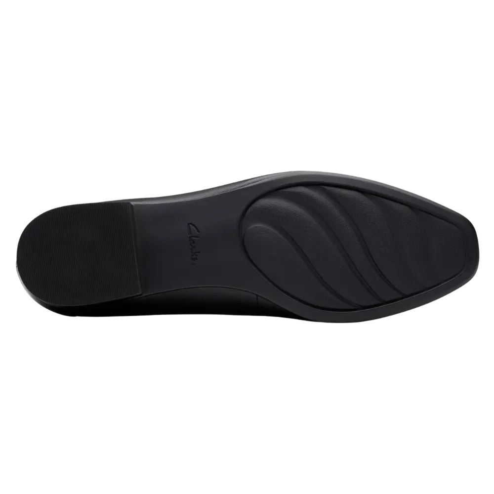 Loafers With Socks Outfit Clarks Krystine Lily Black Leather Loafer (Women's)