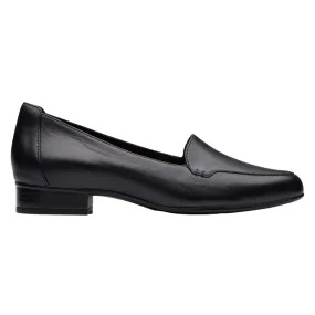Clarks Krystine Lily Black Leather Loafer (Women's) Oxford Loafers