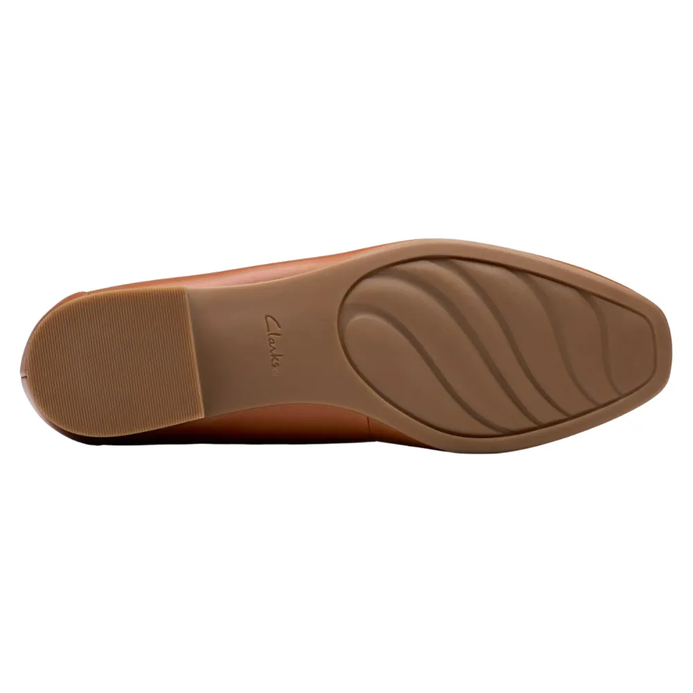 Clarks Krystine Lily Tan Leather Loafer (Women's) Casual Loafers With Shorts