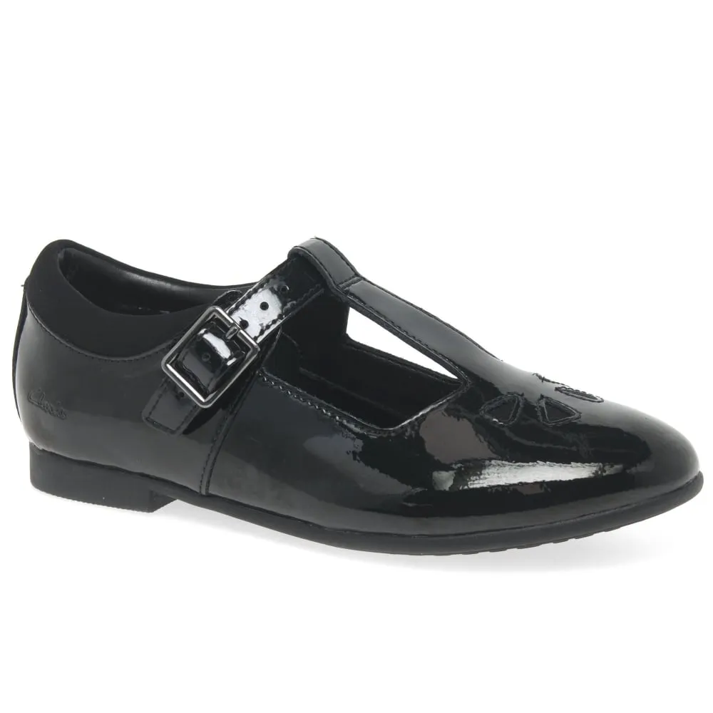 Clarks Leather Selsey Play Girls School Shoes Asics Lite Show Shoes