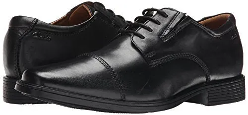 Asics Shoes Wholesale Distributors Clarks Men's Tilden Cap Oxford Shoe,Black Leather,9 M US