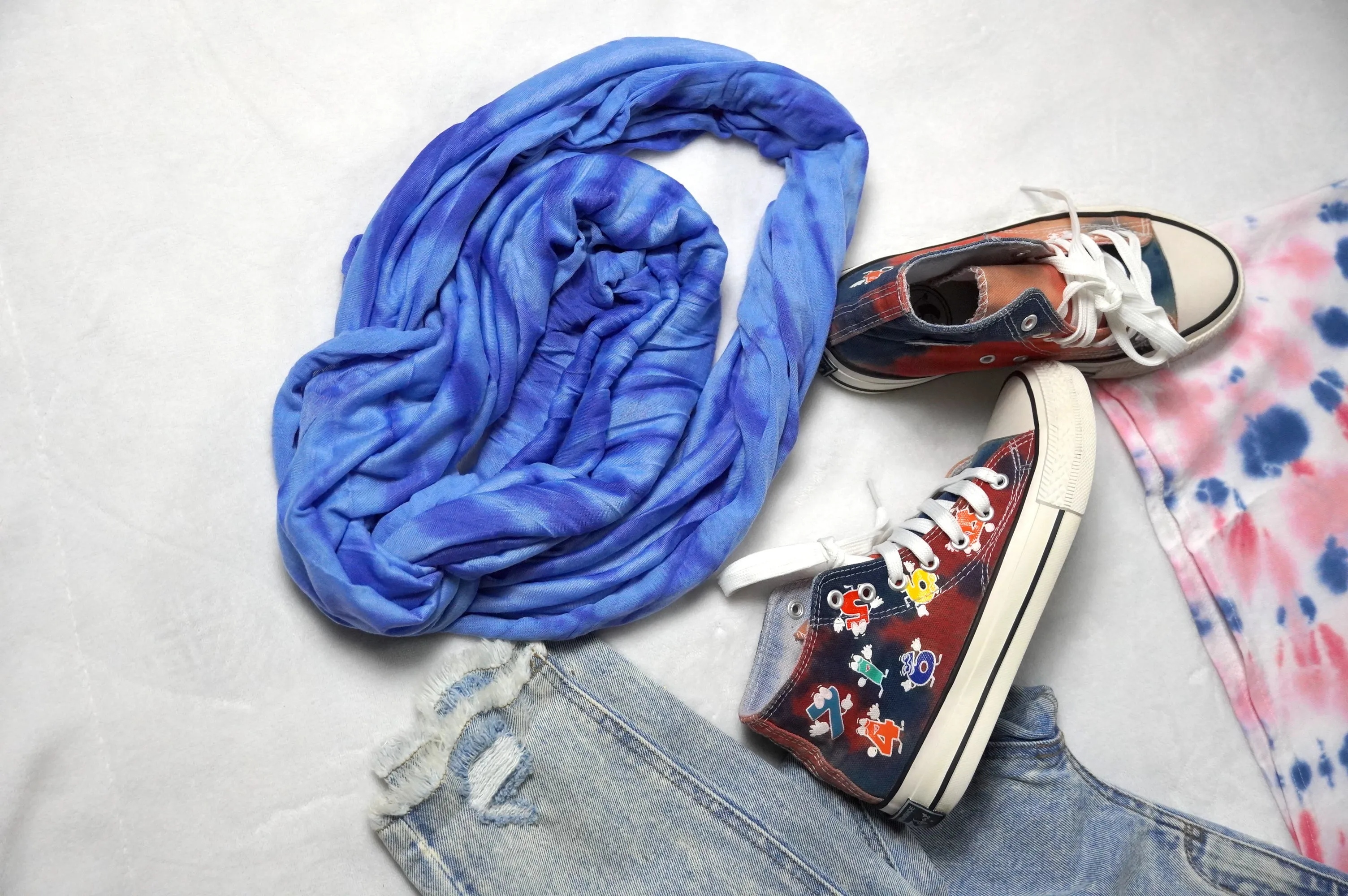 Asics Gel Shoes Classic convas  Tie Dye Shoes