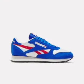 Classic Leather Chalk/Optimum Blue/Vector Red Asic Aggressor Wrestling Shoes