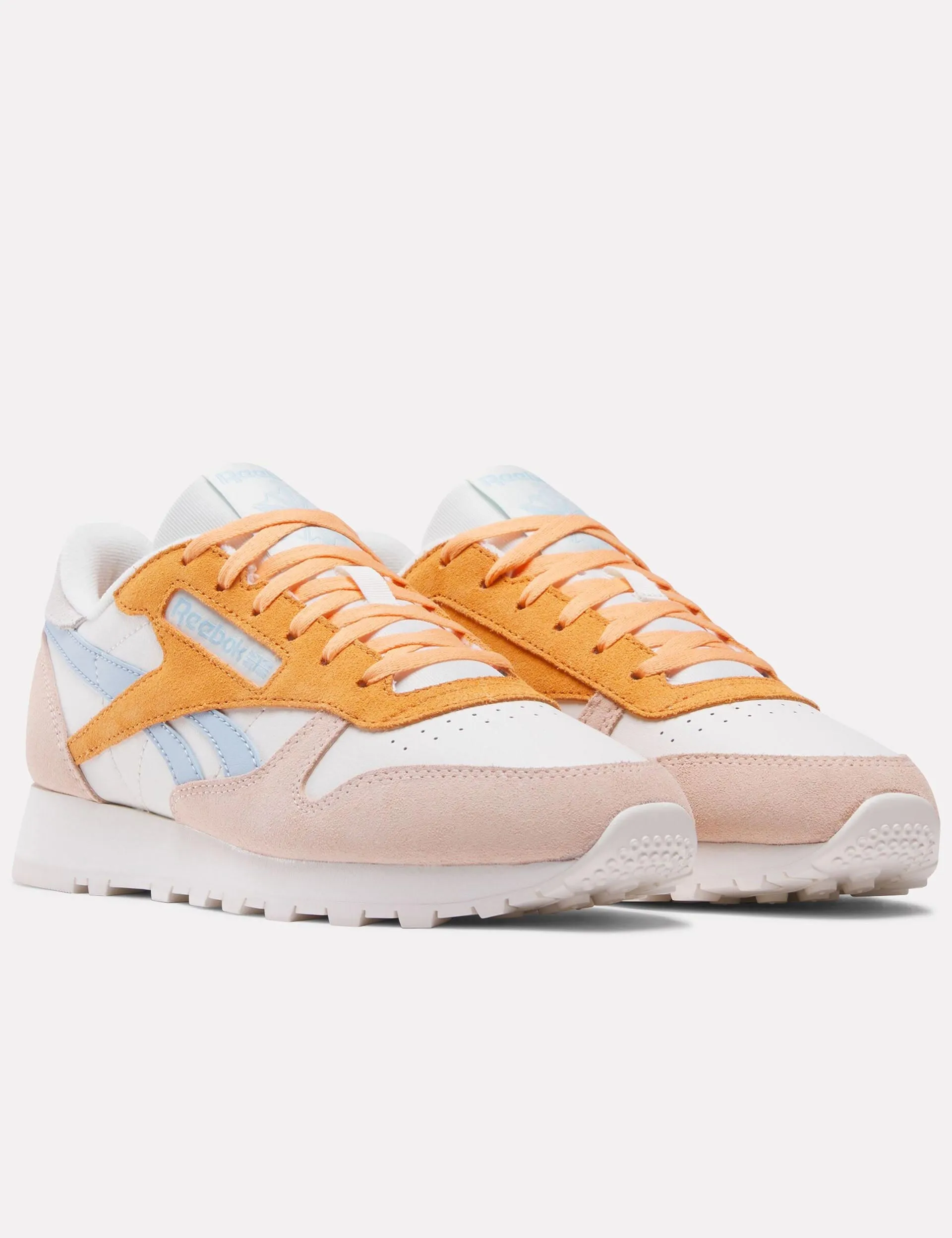 Asics Shoes Nz Classic Leather Shoes - Chalk/Washed Clay/Soft Blue