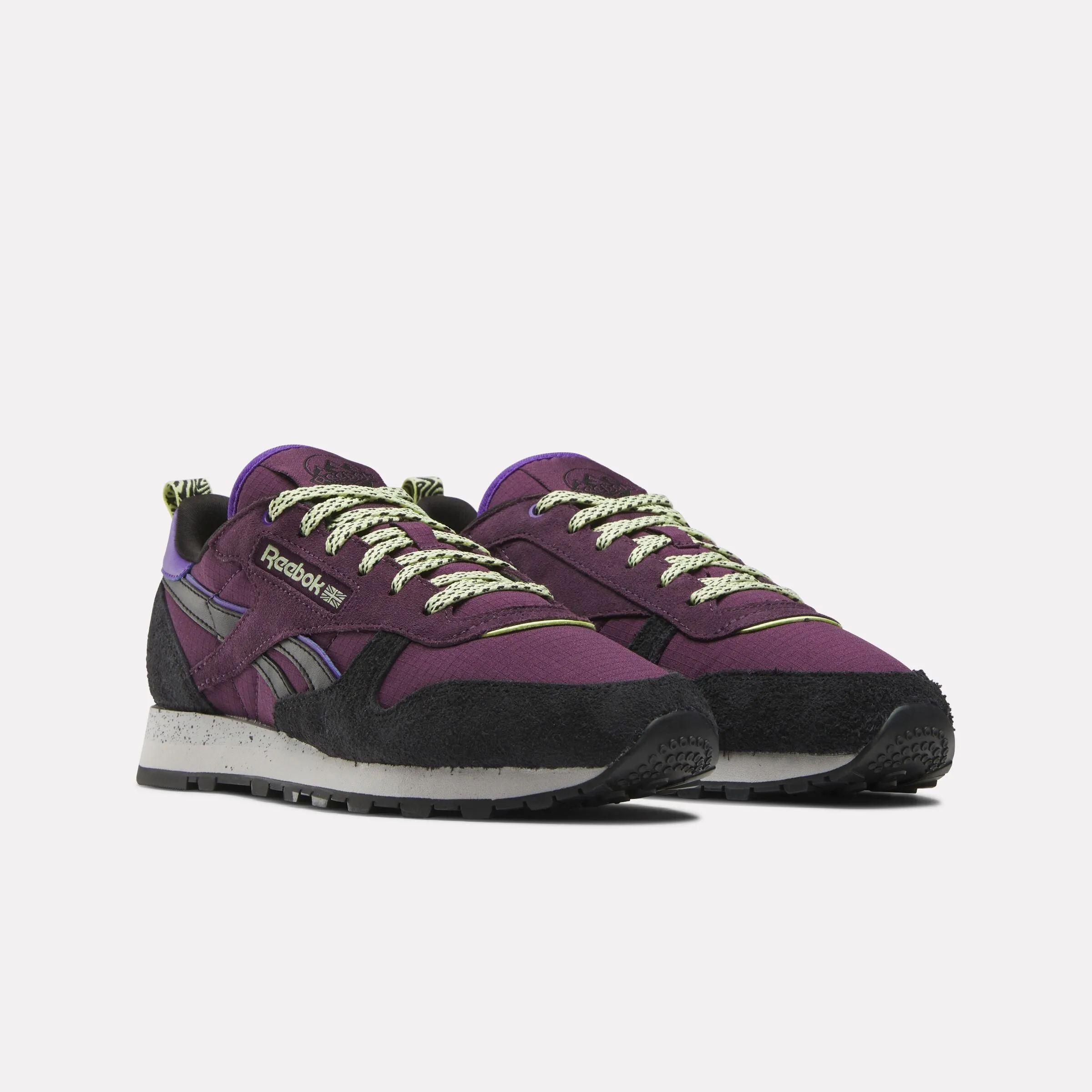 Asics Gel Badminton Shoes Classic Leather Shoes Midnight Plum/Black/Grey