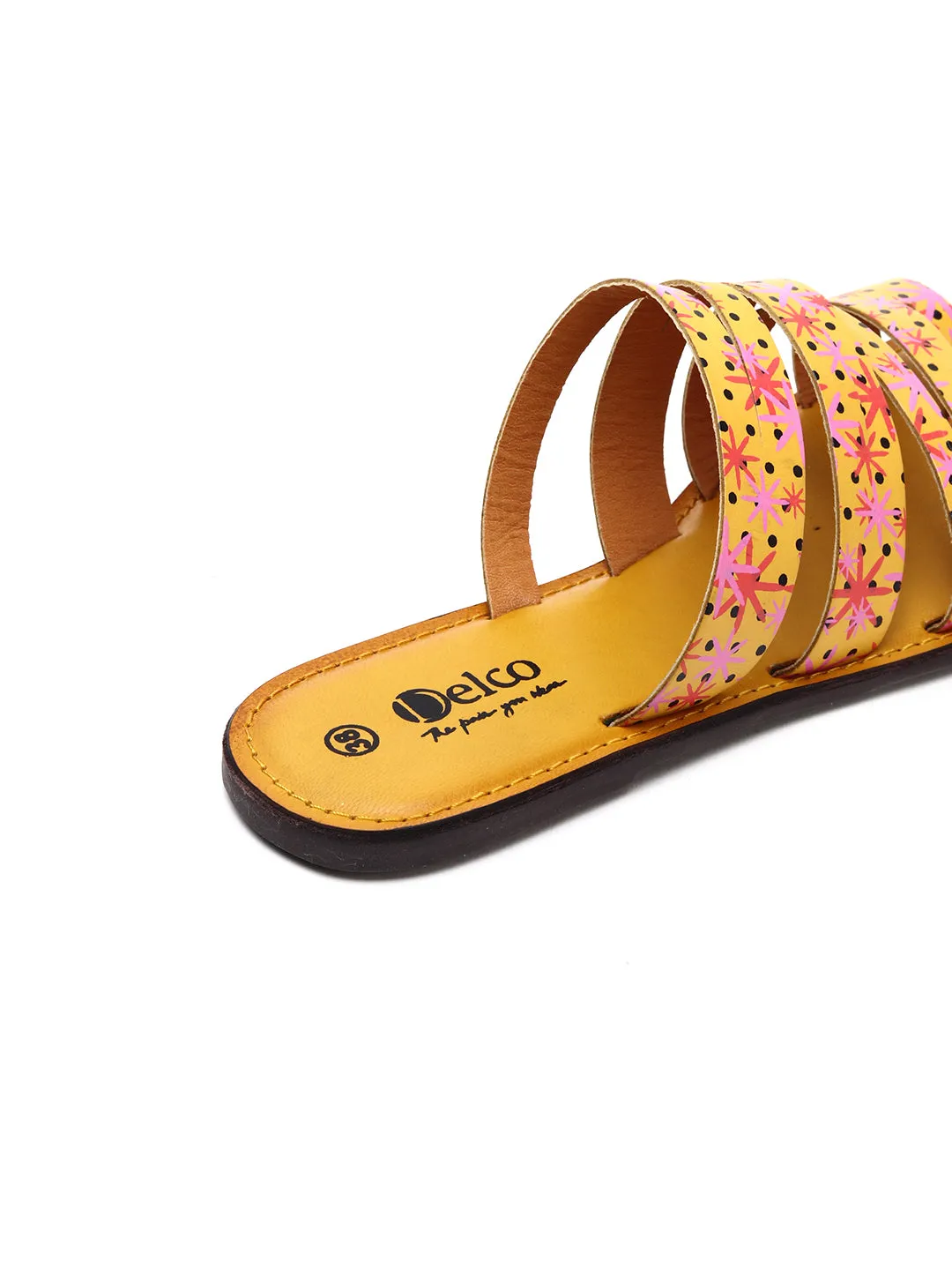 Classic Leather Slip-On Chappals Best Walking Shoes For Flat Footed People