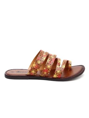 Classic Leather Slip-On Chappals Gothic Flat Shoes