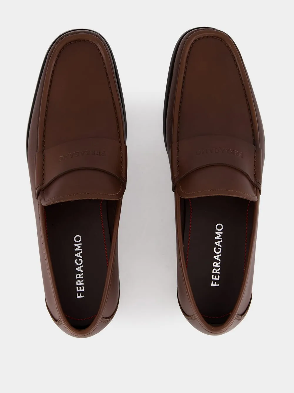 Back Open Loafers Cocoa Leather Moccasins