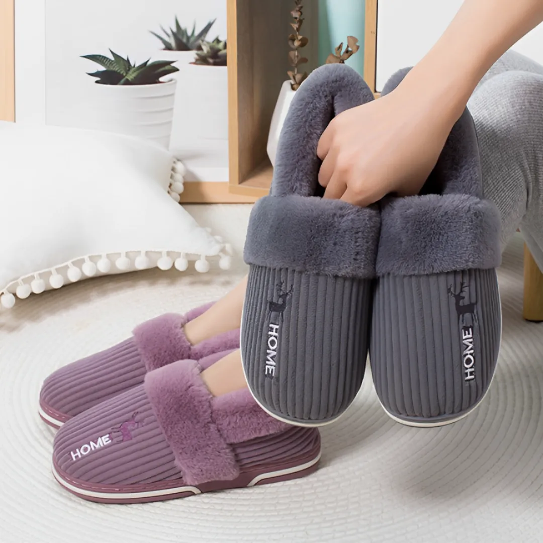 OCW Women Slippers Fluffy Comfortable Warm Plush Soft Non-slip Slides Cloudfoam Slides