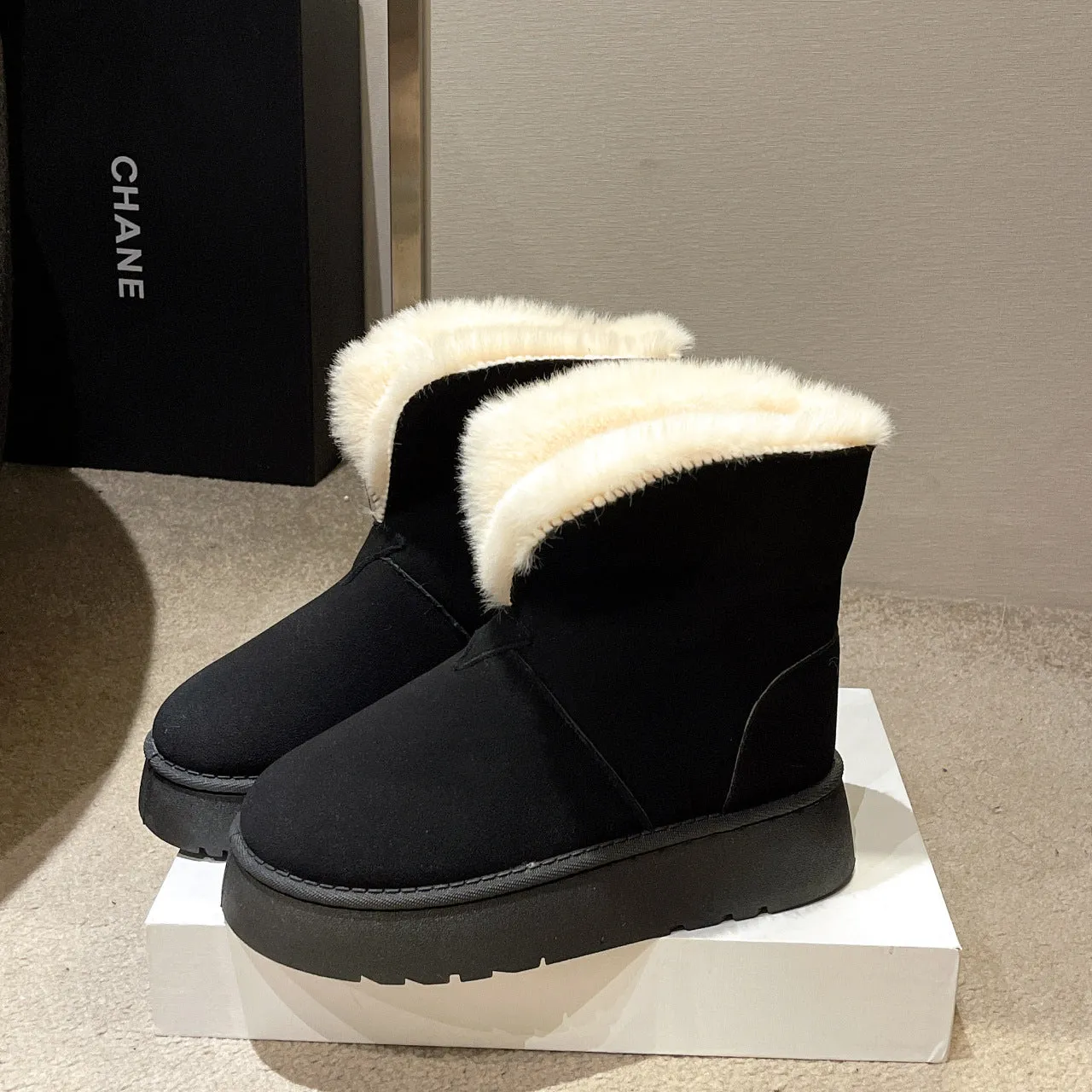 Winter Warm Snow Boots New Fashion Foldable Fleece Cotton Shoes For Women Plus Velvet And Thickened Plush Ankle Boots Gore Tex Boots Snow