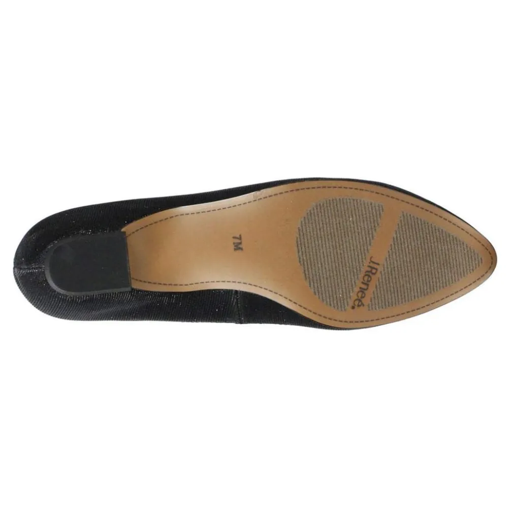 J. Renee Timoroa Black Pump (Women's) Bar Lacing Dress Shoes