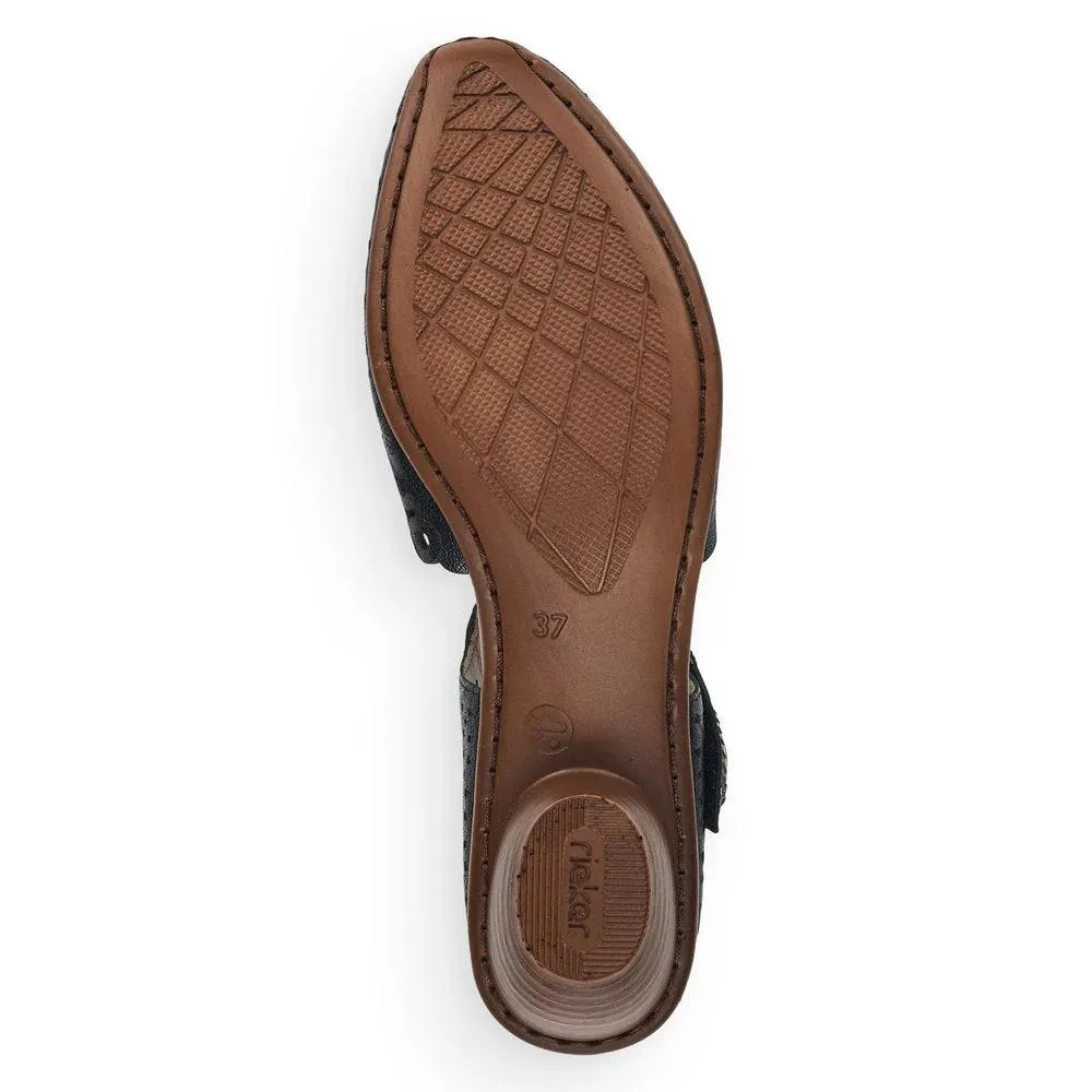 Steel Cap Dress Shoes Rieker Mirjam 53 Black Leather Heel (Women's)