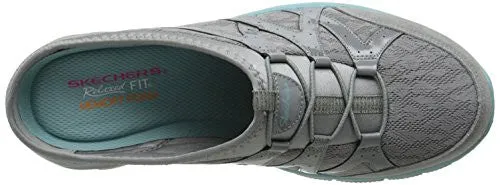 Skechers Women's Easy Going Repute Mule, Grey, 9 M US Adidas Japanese Writing Shoes
