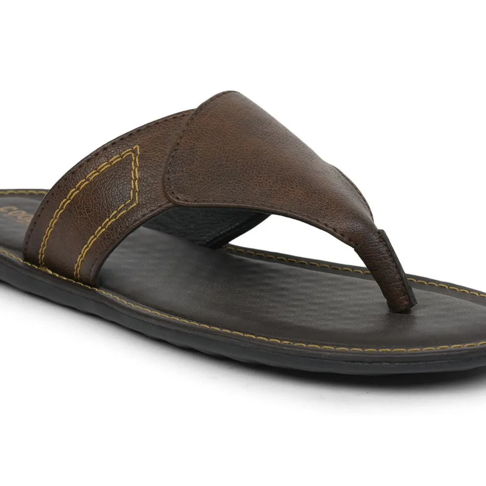 Coolers Casual Brown Slippers For Men AVN-15 By Liberty Ballet Slippers Spa