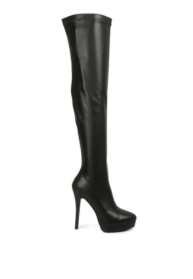 confetti stretch pu high heel long boots Vero Cuoio Boots