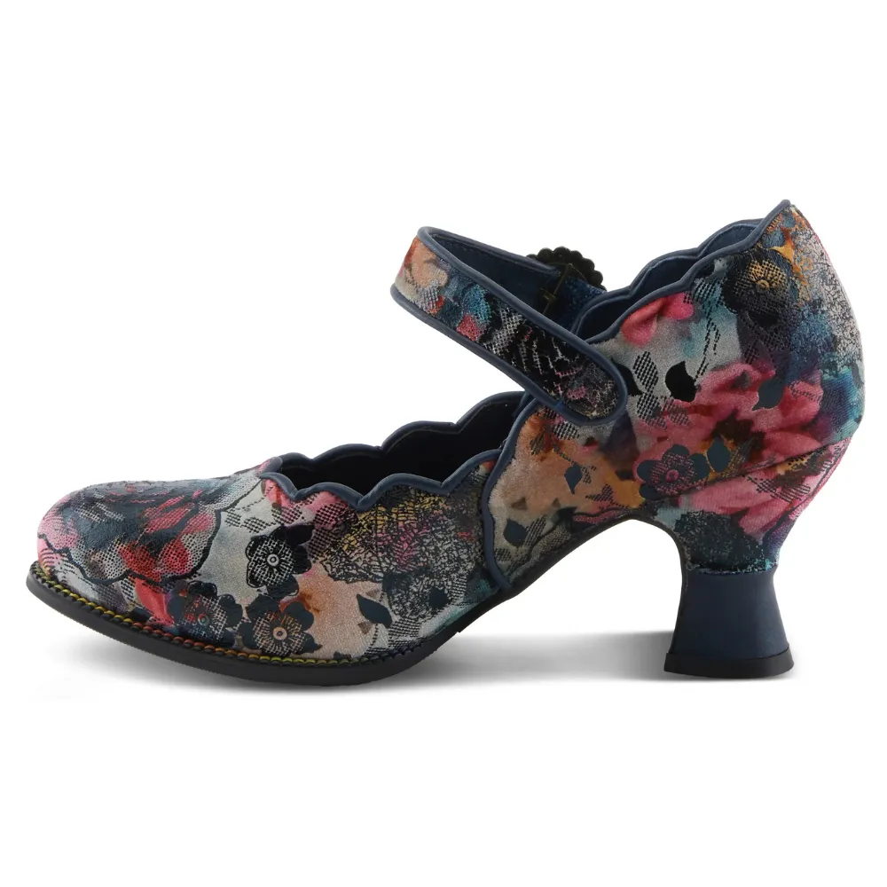 Target Dress Shoes L'artiste By Spring Step Adodora-Prit Navy Multi Textile Pump (Women's)