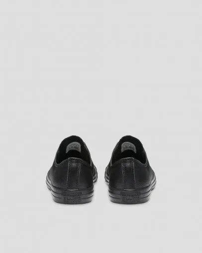 Converse Chuck Taylor Leather Low Shoe - Black Mono Asics Squash Shoes