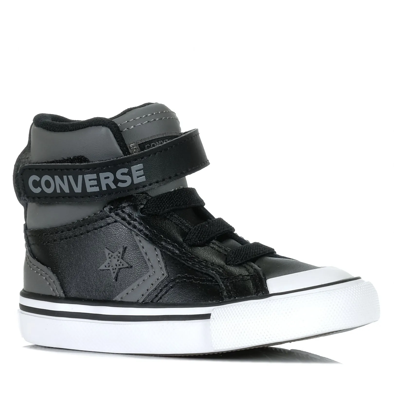 Converse Infant Pro Blaze Strap High Sharkskin/Black Pronation Asics Running Shoes