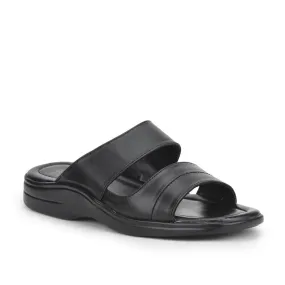 Bedroom Heel Slippers Coolers Casual (Black) Slippers For Men 2050-S209 By Liberty