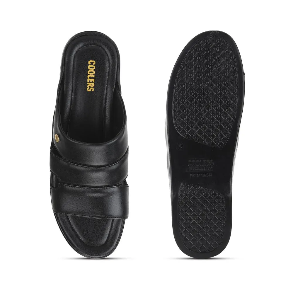 Coolers Casual (Black) Slippers For Men 7123-510 By Liberty Hairy Feet Slippers