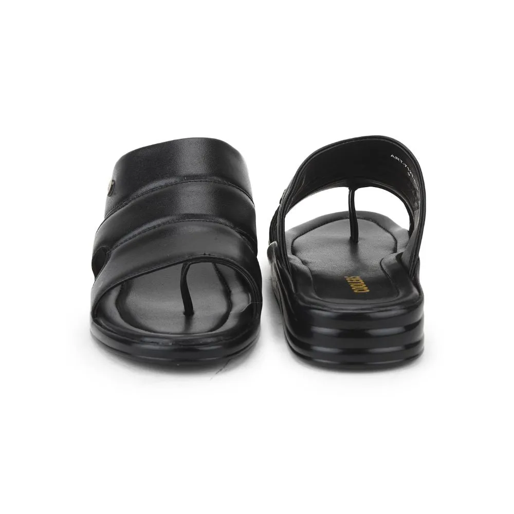 Coolers Casual (Black) Slippers For Men 7123-510 By Liberty House Slippers On Sale