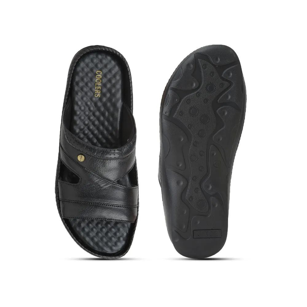 Slides Dsw COOLERS Casual (Black) Slippers For Men STEAMER-02 By Liberty