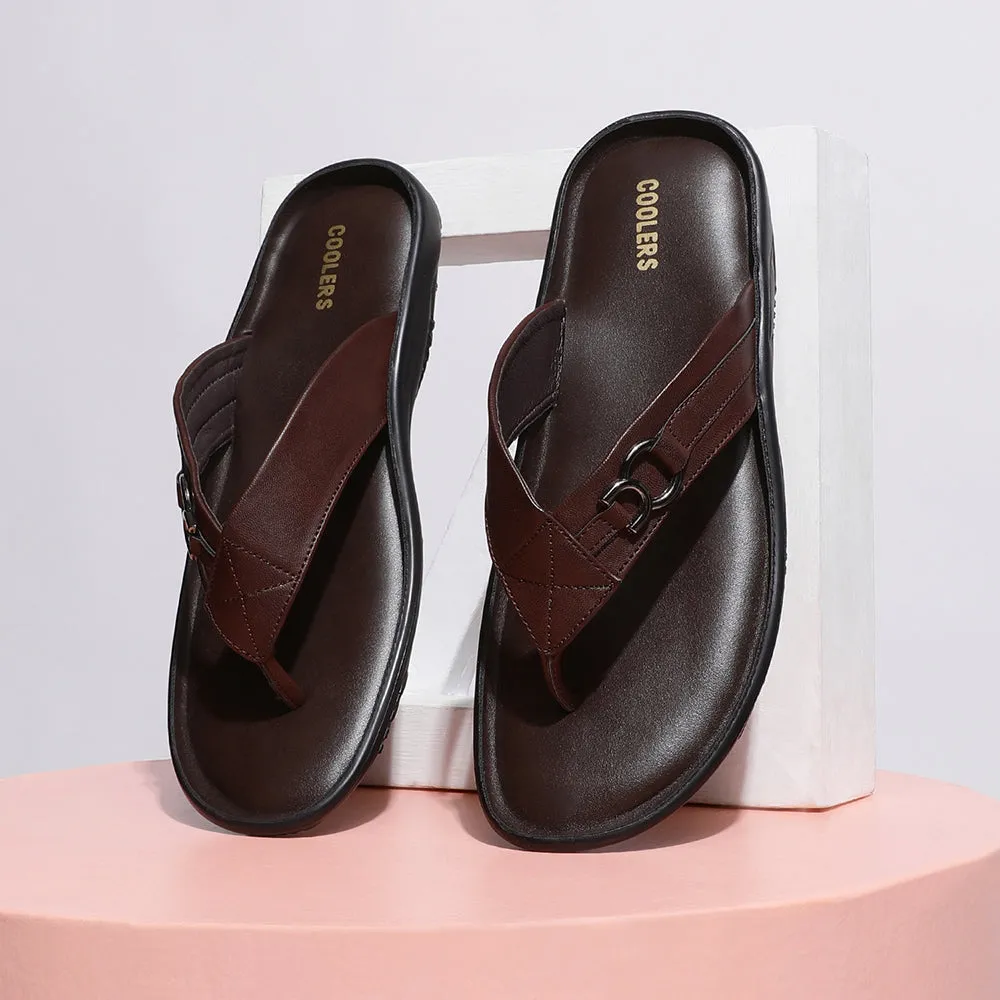 Slippers Oak Leaf Hydrangea Coolers Casual (Brown) Slipper For Men LFL-04 By Liberty